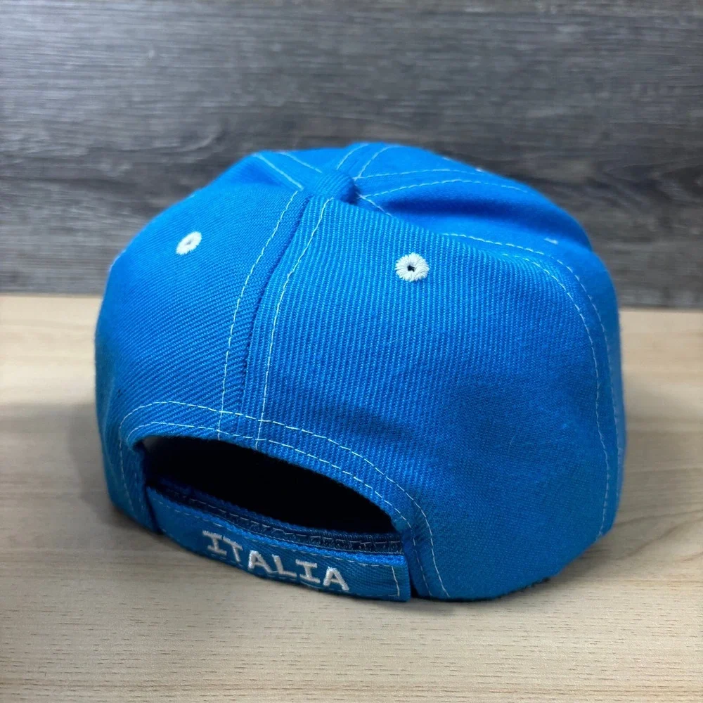 Italy Hat Cap Strap Back Blue Italia‎ Soccer Adjustable New Era Mens